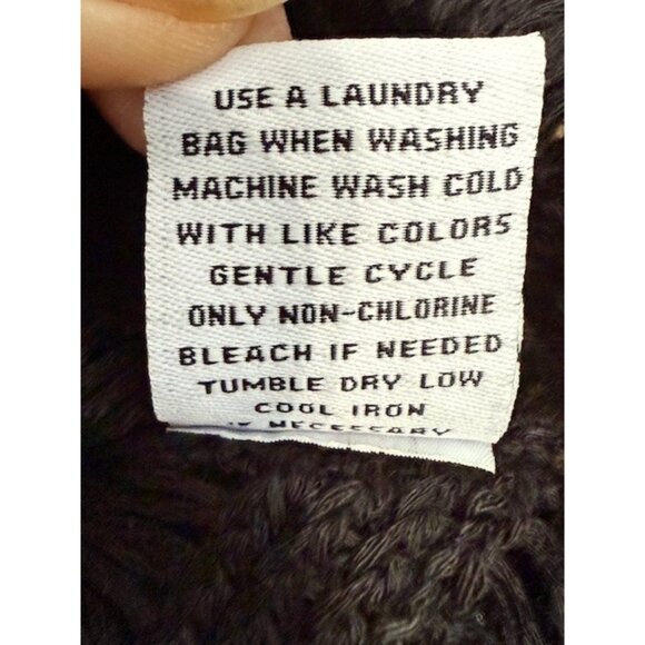 525 Fringe Dress Black XS S Open Knit Crochet Tassel Hem See-Through whimsigoth - Picture 6 of 16